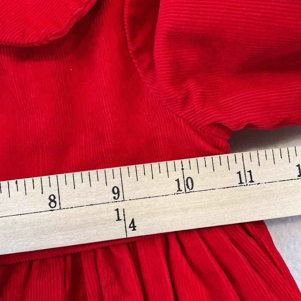 Vintage Baby Duds Of Oklahoma Red Corduroy Coat Jacket Girls Size 1T Lined